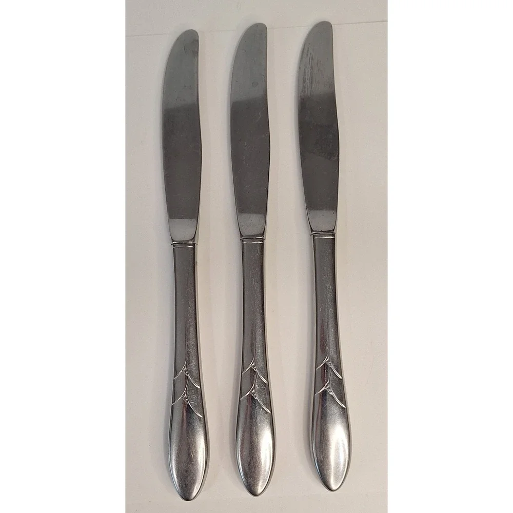 Lot Of‎ 3 Oneida Debonair Dinner Knifes Flatware Silverware